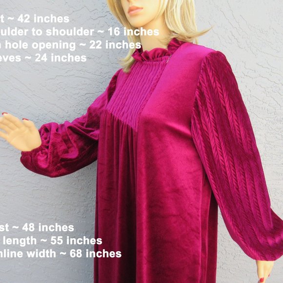 Sz MED Lisanne Robe, Full length zip front robe, Raspberry pink polyester/nylon - Picture 9 of 14
